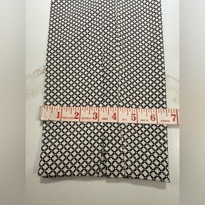 🥳🫆NEW YORK & Co Stretch Flat Front Ankle Pants, Black/Off White Print, XL